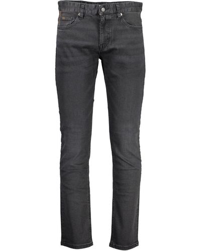BOSS Black Cotton Jeans & Pant - Gray