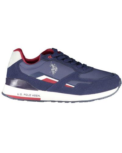 U.S. POLO ASSN. Sleek Trainers With Dynamic Contrast Details - Blue