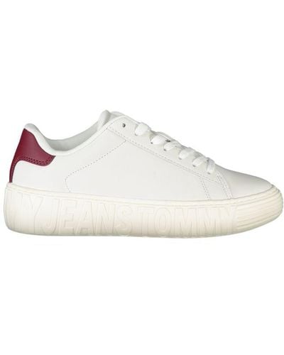 Tommy Hilfiger Chic Contrast Lace-Up Trainers - White