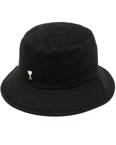 Ami Paris De-coeur Bucket Hat - 56 Noir - Black
