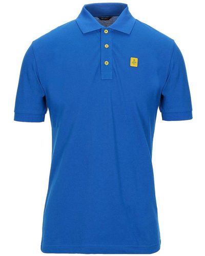 Refrigiwear Chic Cotton Pique Polo Shirt For Gentlemen - Blue
