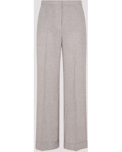 Totême Light Brown Wide Fluid Trousers - Grey