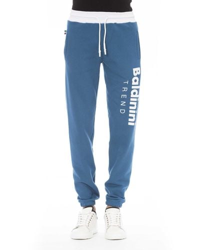 Baldinini Elegant Cotton Fleece Sport Pants - Blue