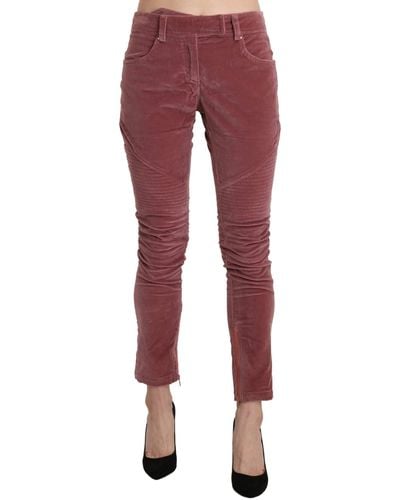 Ermanno Scervino Chic Mid Waist Skinny Trouser - Red