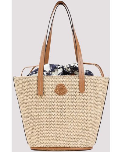Moncler Beige Hubba Small Cotton Tote Bag - Natural
