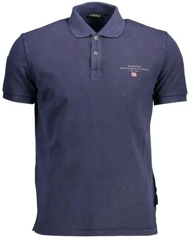 Napapijri Blue Cotton Polo Shirt