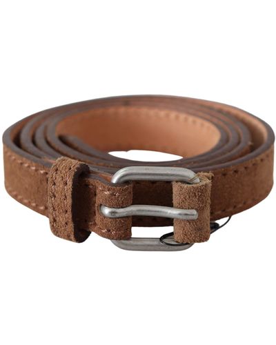 Ermanno Scervino Elegant Slim Leather Waist Belt - Black