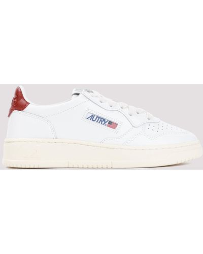 Autry White Red Leather Trainers