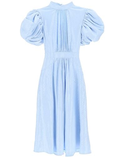 ROTATE BIRGER CHRISTENSEN Rotate Midi Sequin Dress With Balloon Sleeves - Blue