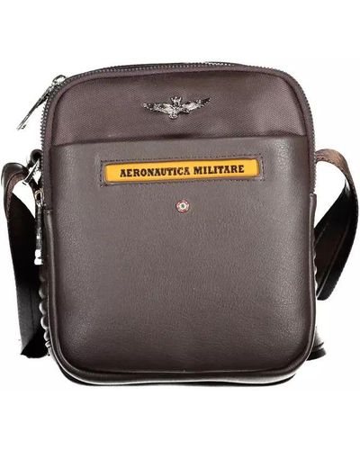 Aeronautica Militare Elegant Shoulder Bag With Contrasting Details - Grey
