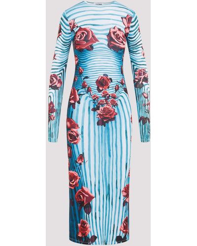 Jean Paul Gaultier Blue And Red Body Morphing Dress