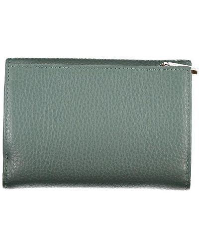 Coccinelle Elegant Leather Wallet With Multiple Compartments - Green