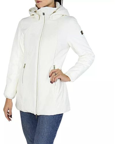 Yes-Zee White Polyamide Jackets & Coat
