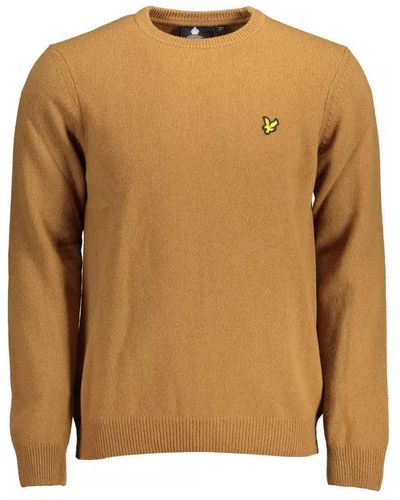 Lyle & Scott Classic Wool Blend Brown Sweater