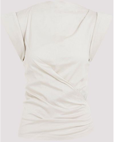 Isabel Marant Beige Maisan Cotton T - White