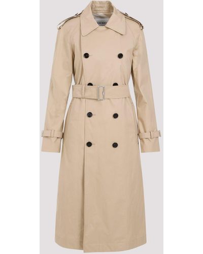 Burberry Flax Beige Cotton Trench - Natural