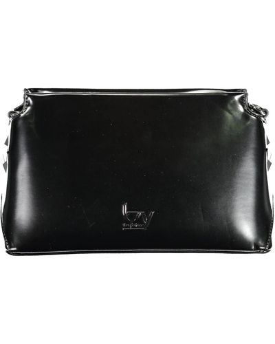 Byblos Elegant Contrasting Details Shoulder Bag - Black