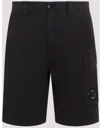 C.P. Company Black Cargo Cotton Shorts