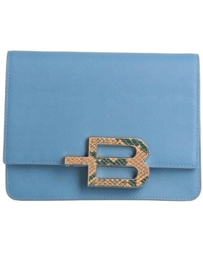 Baldinini Leather Di Calfskin Crossbody Bag - Blue