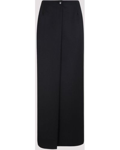 Givenchy Black Wool Low Waist Skirt