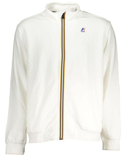K-Way Elegant Contrast Zip Sweater - White