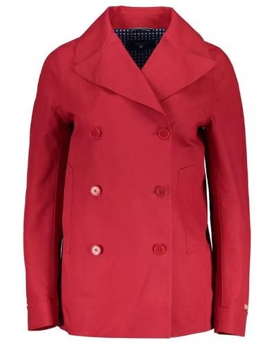 GANT Pink Cotton Jackets & Coat - Red