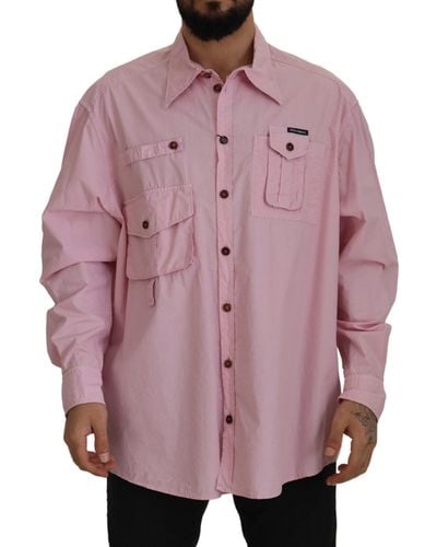 Dolce & Gabbana Elegant Casual Cotton Shirt - Pink