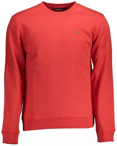 Napapijri Pink Cotton Sweater - Red