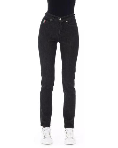 Baldinini Black Cotton Jeans & Pant