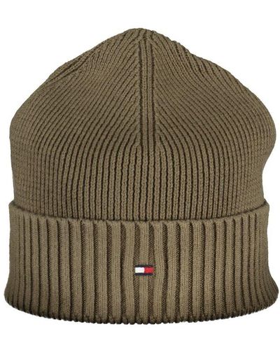 Tommy Hilfiger Exquisite Cotton Cashmere Cap - Green