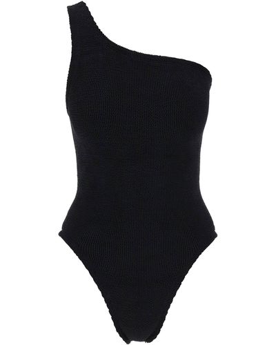 Hunza G Nancy One-Shoulder Swimsuit - Black