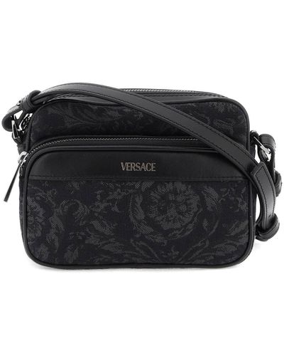 Versace Baroque Messenger Bag - Black