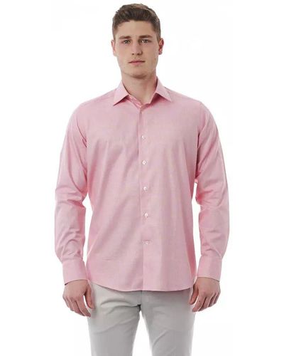 Bagutta Pink Cotton Shirt