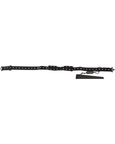 Dolce & Gabbana 100% Silk Polka Dot Adjustable Neck Bow Tie - Black
