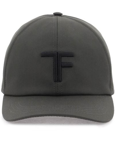 Tom Ford Baseball Cap With Embroidery - Gray