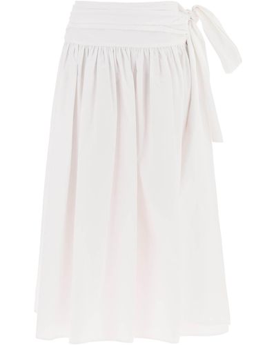 Magda Butrym Cotton Midi Skirt For - White