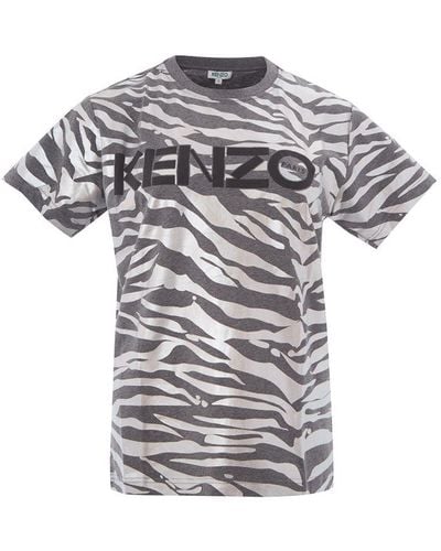 KENZO Cotton Tops & T-Shirt - Grey