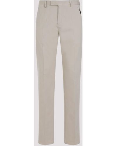Berluti Beige Cotton Trousers - Grey