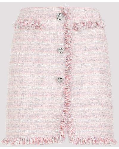 Giambattista Valli Pink Bouclé Mini Skirt