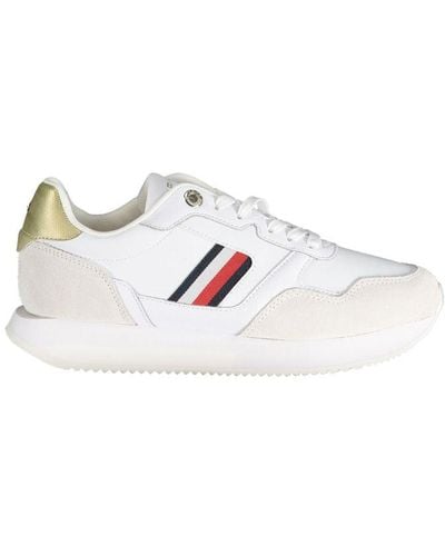 Tommy Hilfiger Chic Trainers With Embroidery Accent - White