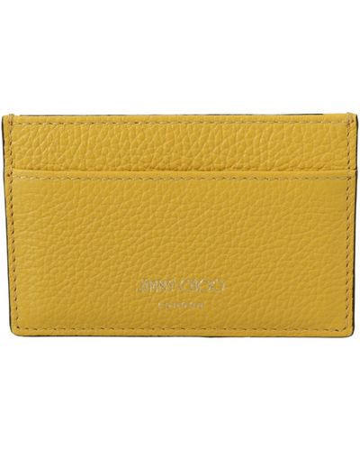 Jimmy Choo Sunshine Leather Card Holder - Yellow