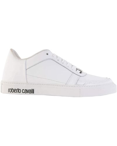 Roberto Cavalli Chic Suede Sneakers - White