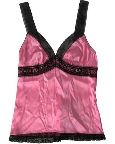 Dolce & Gabbana Silken Charm Camisole - Pink