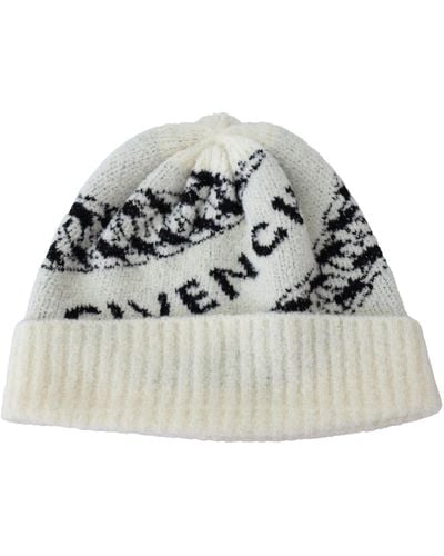 Givenchy Wool Winter Warm Beanie Hat - Gray