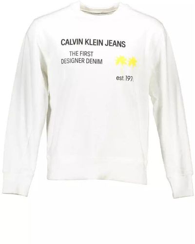 Calvin Klein White Cotton Jumper