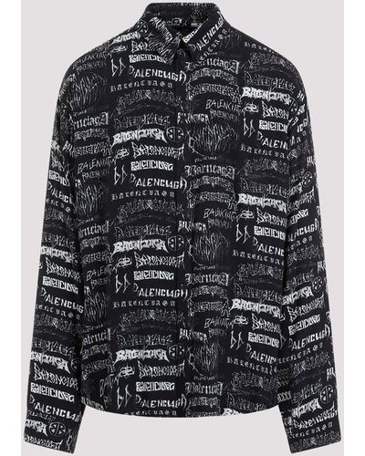 Balenciaga Black L/s Large Fit Cotton Shirt
