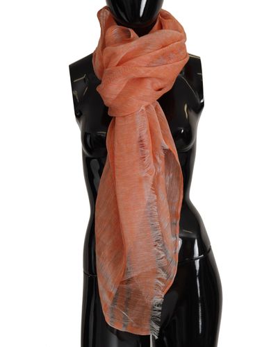 Malo Elegant Linen Shawl Wrap Scarf - Black