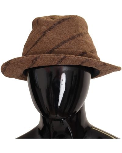 Dolce & Gabbana Elegant Wide Brifedora Hat - Brown