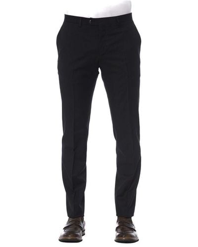 Trussardi Black Virgin Wool Jeans & Pant