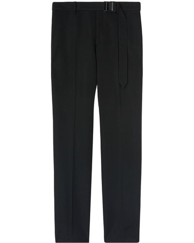 Off-White c/o Virgil Abloh Belted Slim-fit Trousers - 46 Black